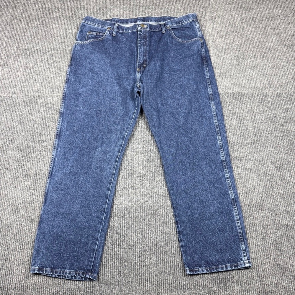 Wrangler Authentic Jeans Mens 42x29 Regular Fit Blue Denim Straight Leg 96501MR